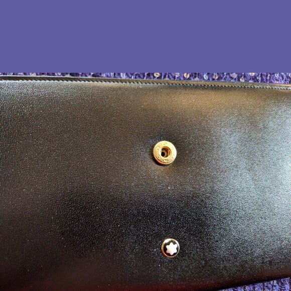 2-Piece Montblanc Unisex Long Wallet/Clutch: 4 Bill Slots, 6CC, Coin Case - Picture 16 of 16